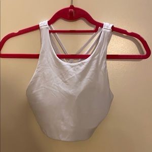 White long sports bra